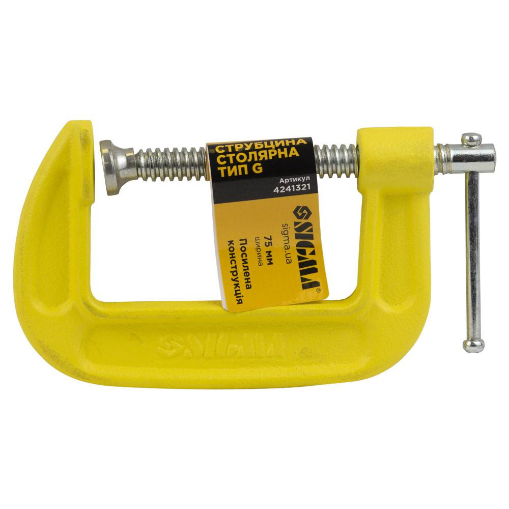 Струбцина столярная тип G 75мм SIGMA (4241321) Ровно - изображение 8