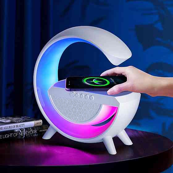 Настільна смарт лампа-нічник 3в1 G-Smart RGB підсвічування G-500 USB - TypeC,1200 мАг, microSD, AUX Одеса