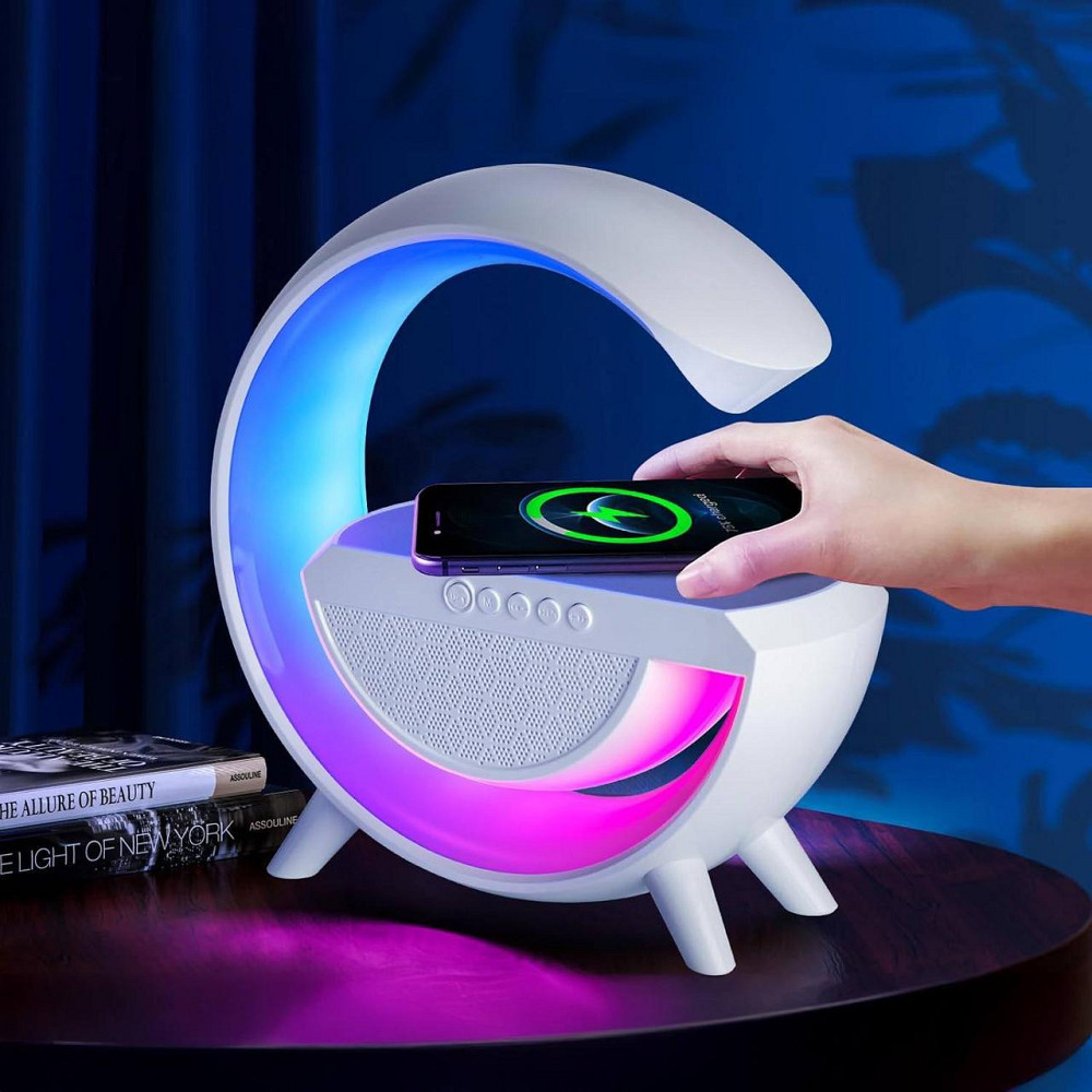 Настільна смарт лампа-нічник 3в1 G-Smart RGB підсвічування G-500 USB - TypeC,1200 мАг, microSD, AUX Одеса - фото 5