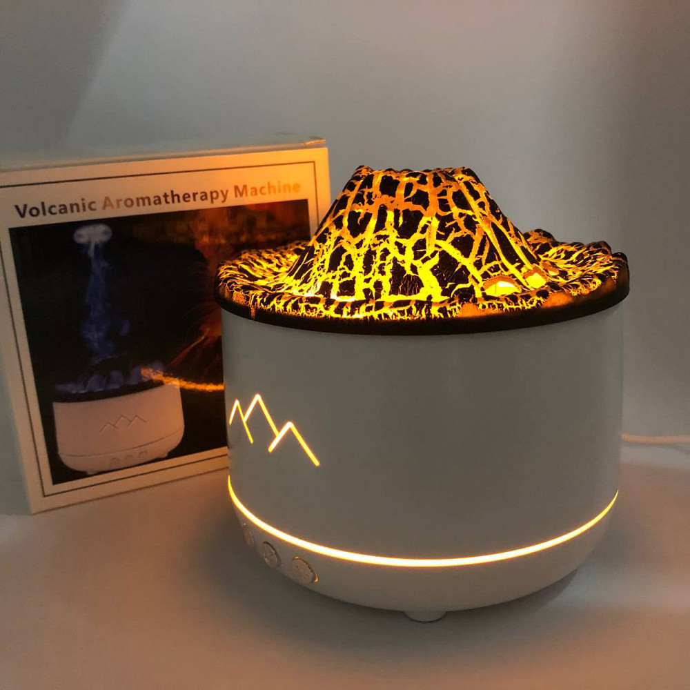 Зволожувач повітря Вулкан з ефектом полум'я та підсвічуванням зволожувач-нічник Аромадіфузор RT-942 з підсвічуванням Київ - фото 9