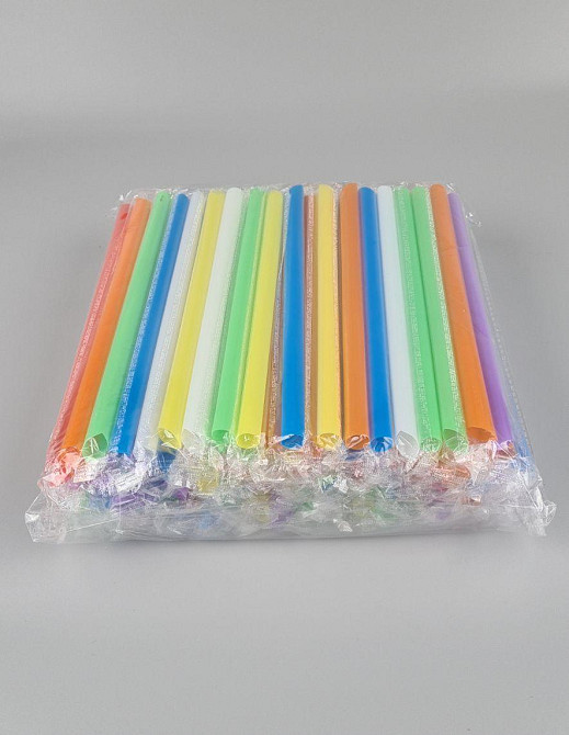 Трубочка для Бабл ті d10-21 см "Бабл ти".мікс в індив/пакованні (100 шт.) Харків - фото 2