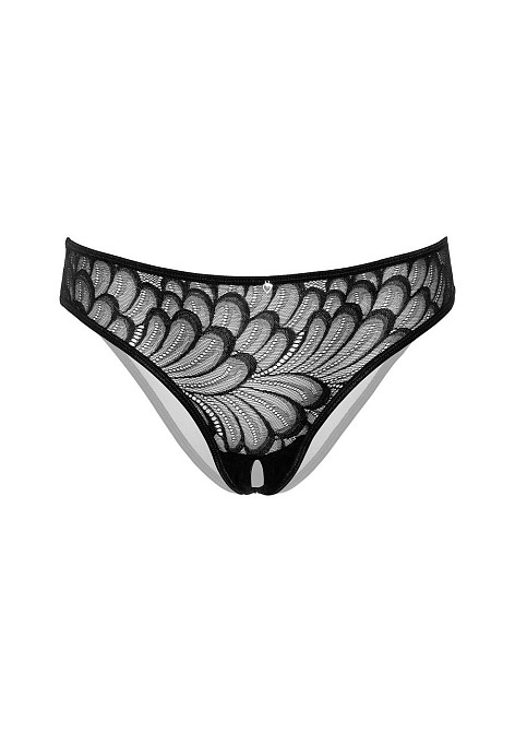 Трусики з квітковою аплікацією та відкритим доступом Daring Intimates червоний, S/M Sex Aura Київ - фото 7
