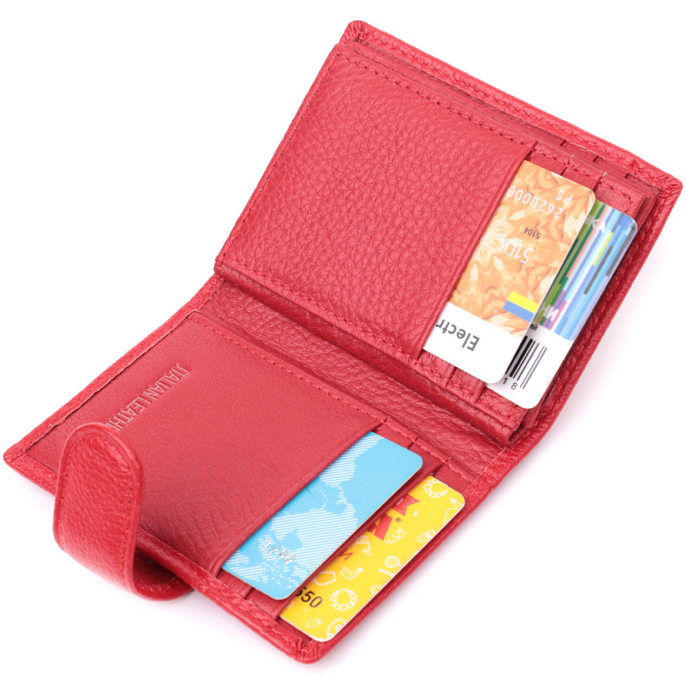 Вместительная визитница из натуральной кожи ST Leather 22470 Красный Киев - изображение 4