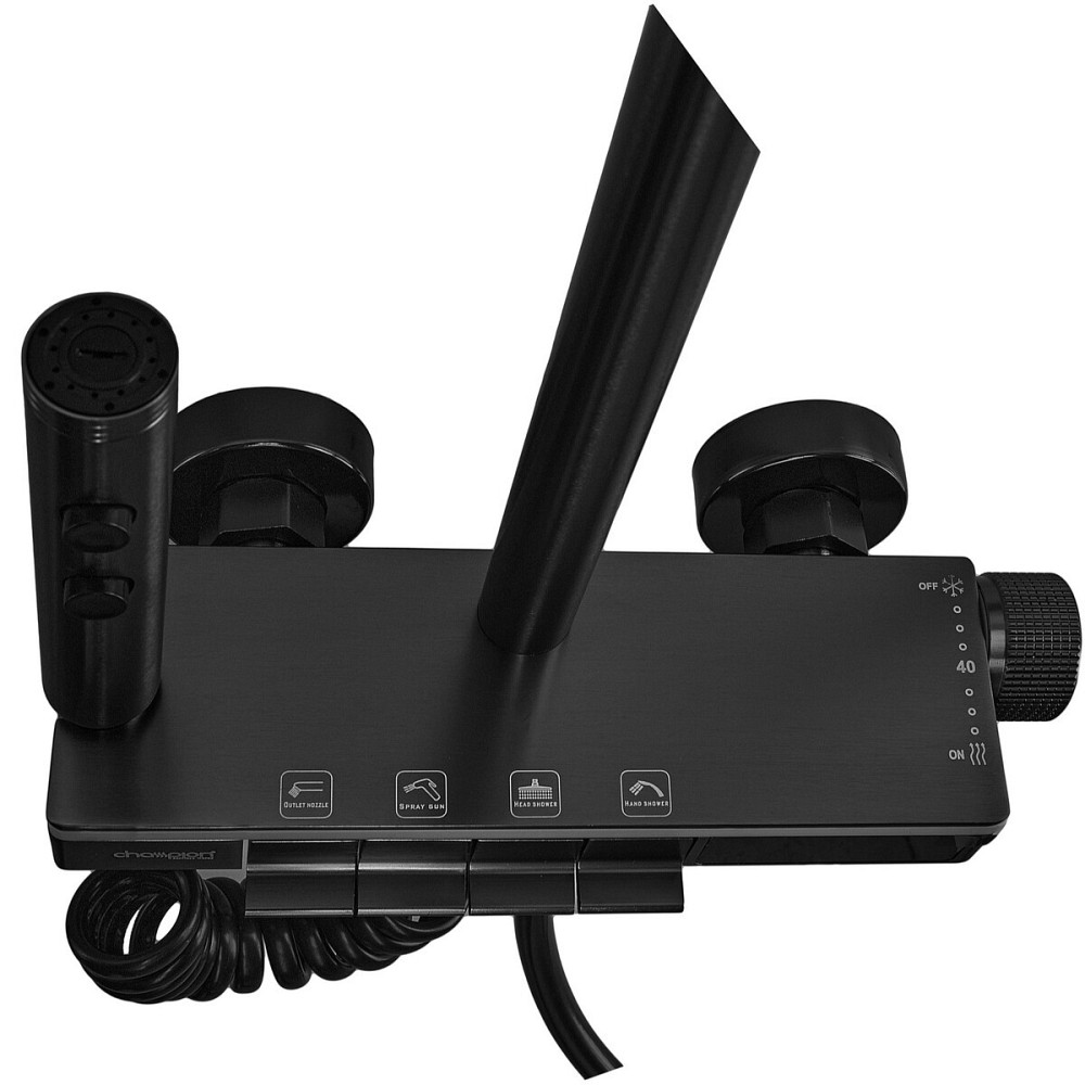 Душевая колонна Champion PBL-009-J Black со смесителем с кнопочным переключателем, 4 режима (CH6499) Киев - изображение 10