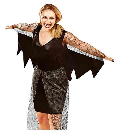 Жіноча сукня Вампір кажан для вечірки на Хелловін розмір M 42-44 чорно-сірий Київ
