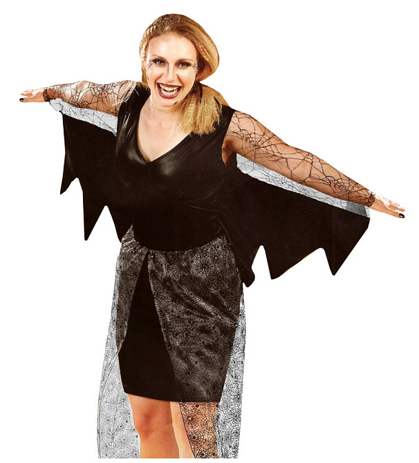 Жіноча сукня Вампір кажан для вечірки на Хелловін розмір M 42-44 чорно-сірий Київ - фото 2