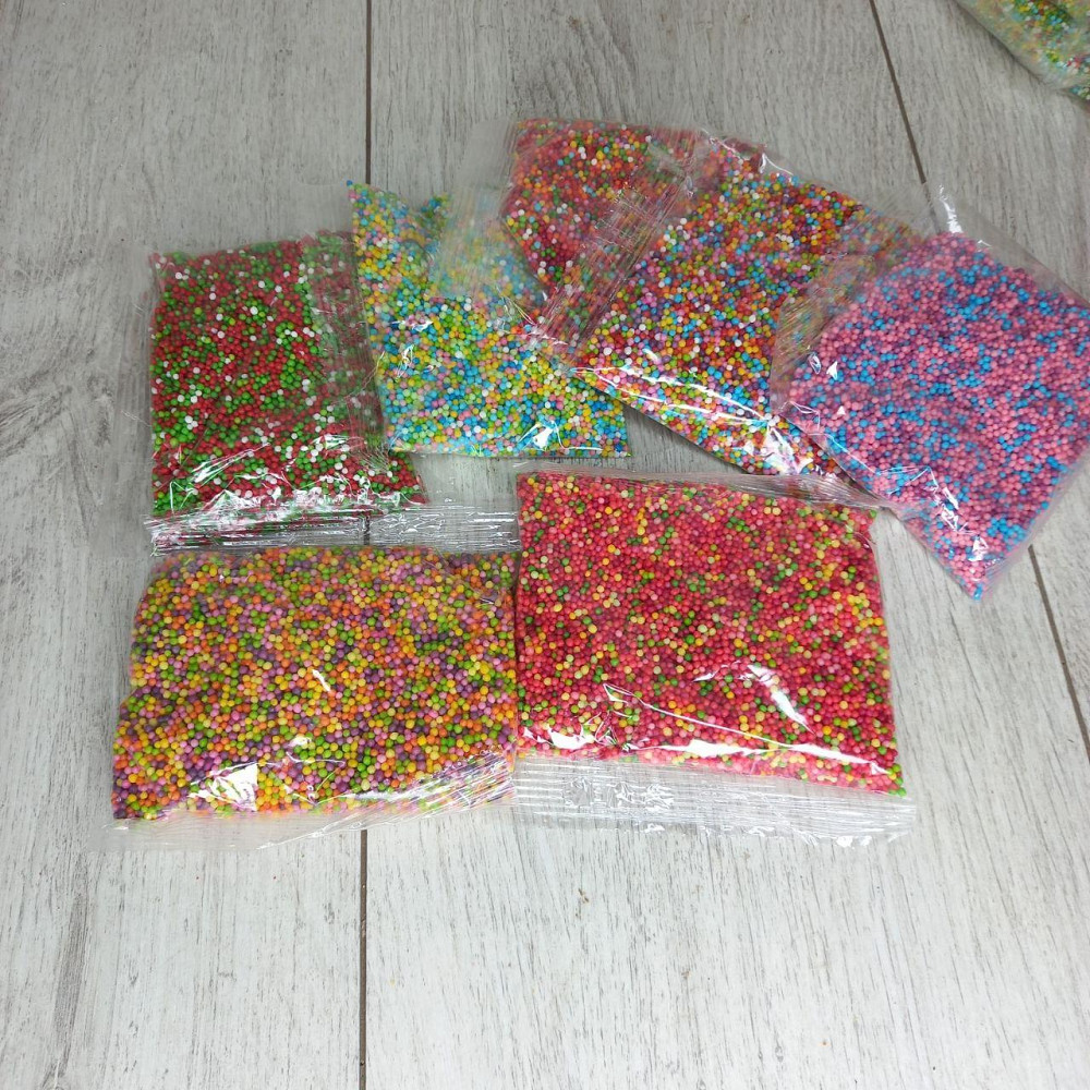 Посипка кондитерська цукрова різнобарвна «Кульки» Наволода мікс, 100 г для декору випічки Харків - фото 2