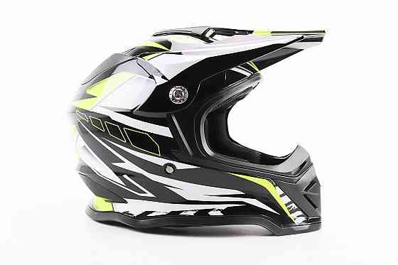 Шолом кросовий/ендуро/АТV BLD-819-7 L (59-60см), ЧОРНИЙ/НЕОНОВО-ЖОВТИЙ Киев