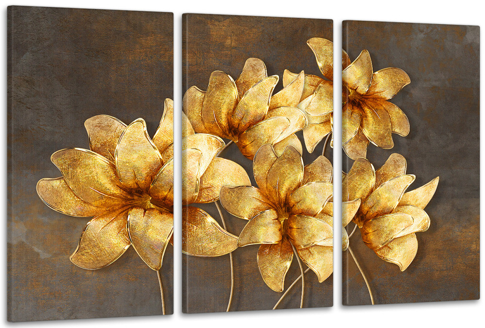 Модульная картина в гостиную / спальню  Квіти      ART-040_3A 70х130 см Киев - изображение 1