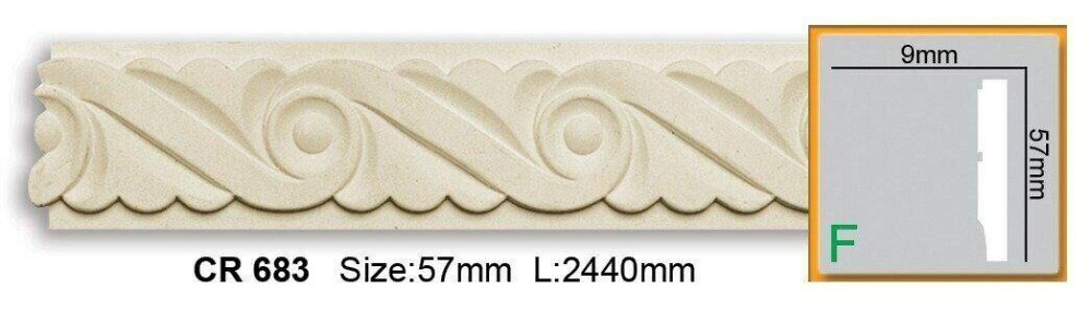 Молдинг полиуретановый с орнаментом Gaudi Decor CR 683 Flexi Днепр - изображение 1