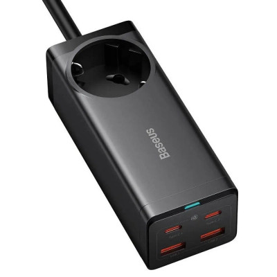 Зарядное устройство Baseus AC + 2xUSB-C 100W + 2xUSB + cable USB-C to USB-C 100W 1.0m black (PSZM000401) Винница - изображение 4