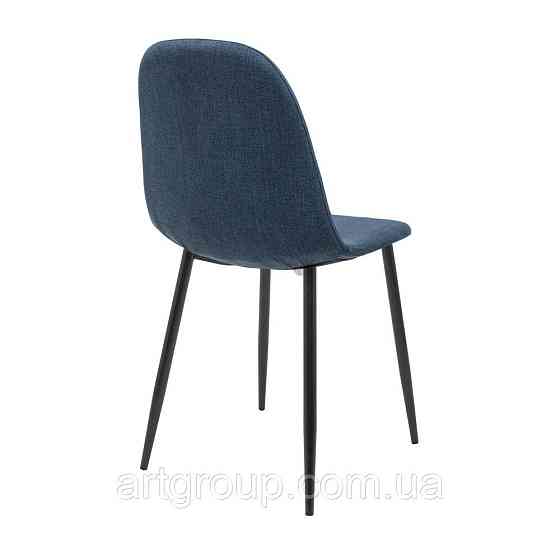 Стілець крісло м'який MacaoDesign U Sorrento 88 чорні ніжки Синій Дніпро
