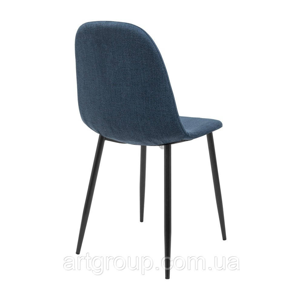 Стілець крісло м'який MacaoDesign U Sorrento 88 чорні ніжки Синій Дніпро - фото 3