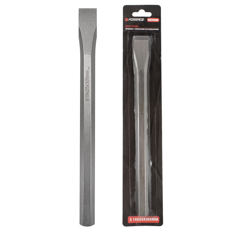 Зубило з шестигранною основою 25мм (L-305мм), в блістері Одеса - фото 1