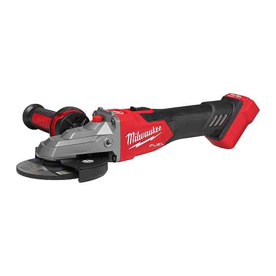 Шлифмашина угловая аккумуляторная MILWAUKEE M18FSAGF125XB-0X диметр 125 мм с плоским редуктором (+ защитный кожух, боковая ручка, Одесса