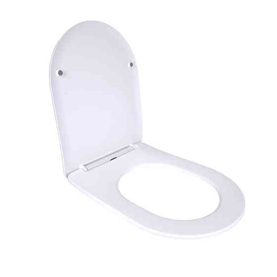 Qtap Сиденье для унитаза напольного (Vlasta) 560×363×30 мм, White, с микролифтом, Slim Duroplast, Quick Release QT28228300W3 Киев