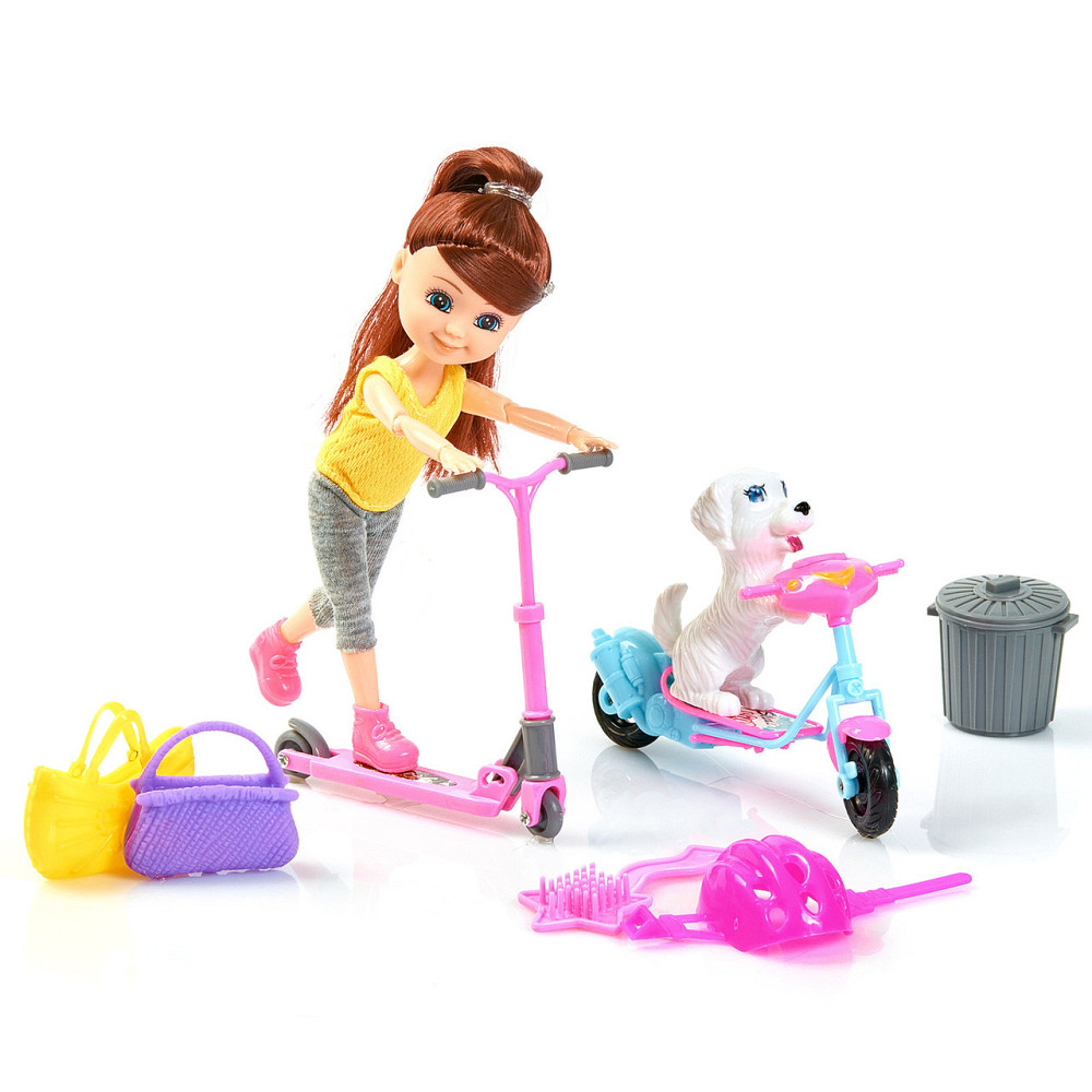 Игровой набор с куклой и собакой на самокате Gaga & Love.Набор для девочки кукла с питомцем. Каменец-Подольский - изображение 3