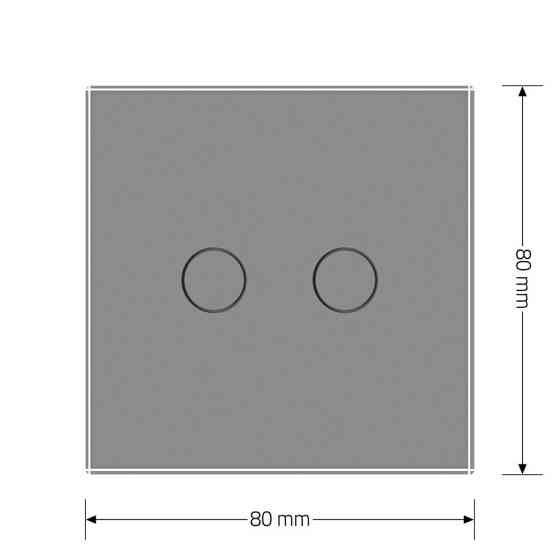 LIVOLO Розумний сенсорний Wi-Fi прохідний/перехресний вимикач 2 сенсора LIVOLO сірий матове скл Коломыя