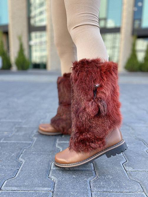 TopS Унти жіночі TopS руді натуральна шкіра з хутром висота 26см обхват 32-33см розмір 40 (АР-6 Коломыя - изображение 10