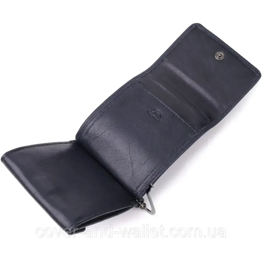 Стильний чоловічий затискач для грошей синього кольору Tony Perotti Newcontatto 3595 navy Київ - фото 7