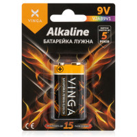 Батарейка 9V 6LR61 Alkaline Vinga (VJAB9V1) Київ - фото 1
