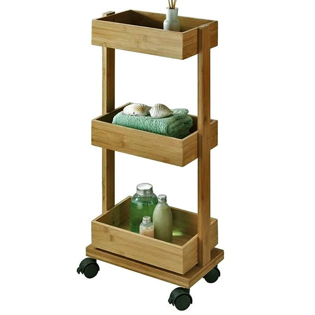 Етажерка для ванної на коліщатах "Сістері" сієна Миколаїв - фото 1