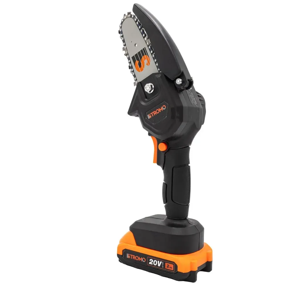 Аккумуляторная мини пила Stromo AAS20 (20В, 2А·час) с шиной 10 см – веткорез для сада Львов - изображение 7