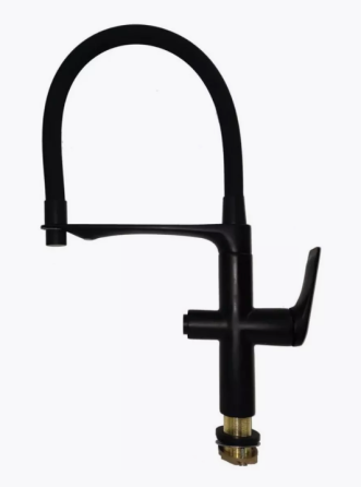 Змішувач для кухні Mixxus Premium DERBY 021 (NUT) BLACK REFL.BLACK з виходом на питну воду чорний (MI6606) Чернівці