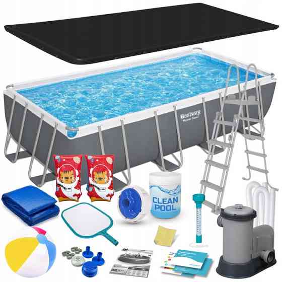 Басейн каркасний прямокутний 17в1 Bestway 56465, 549 x 274 x 122 см Київ