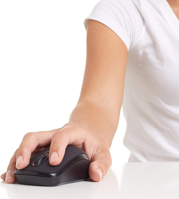 Беспроводная оптическая мышь с USB nano-приёмником черная универсальная для ноутбука и ПК Киев - изображение 2