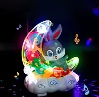 Музыкальная игрушка-ночник Зайчик на месяц YJ3043 Коломыя - изображение 3