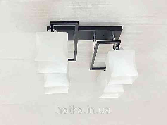 Потолочная Люстра на 4 плафона VALESO 6957B/4 (Черный+Хром) Киев