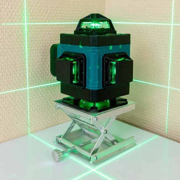 Лазерний нівелір 4D 16 ліній зелений з автовирівнюванням для будівельних та ремонтних завдань Одеса - фото 2