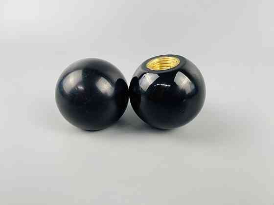 Наконечник важеля універсальний М12, D50 (шар чорний), латунна втулка різь внутрішня М12 Мукачево