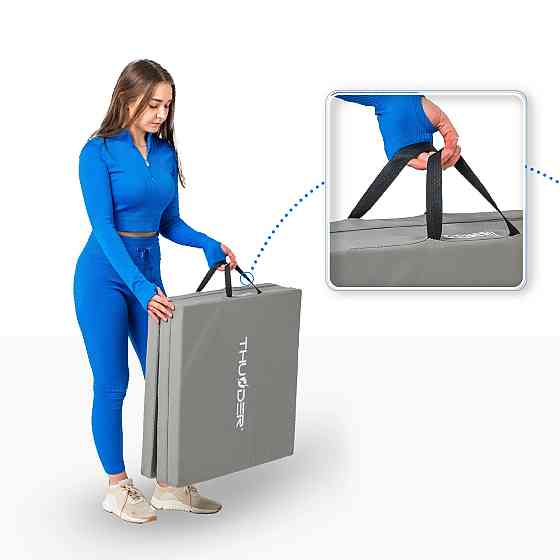 Мат гимнастический THUNDER MG-02, 180 х 60 х 5 см, серый Киев