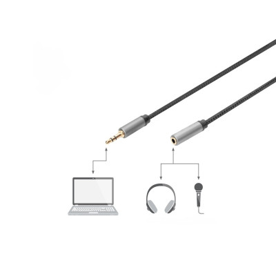 Кабель мультимедійний 3.5mm M to 3.5mm F 3.0m Digitus (DB-510210-030-S) Вінниця - фото 3