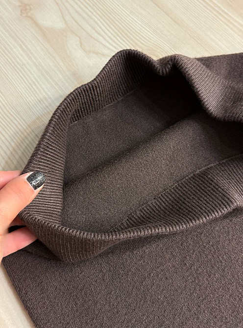 Спідниця жіноча My fashion 6808-80 в’язана з розрізом середня довжина, коричневий, one size Київ - фото 14