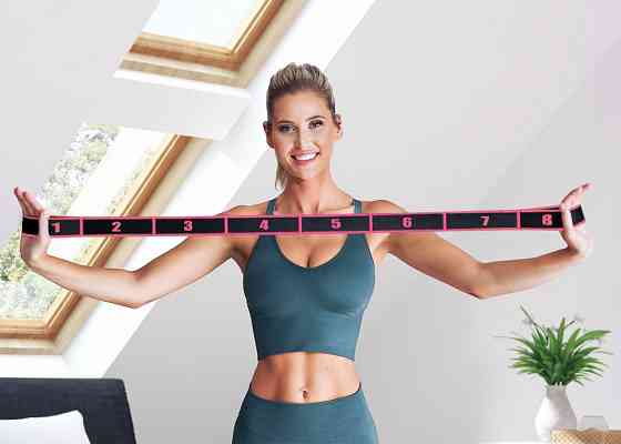 Резинка для фітнесу з петлями 12-30кг HS-N904GB рожева Київ