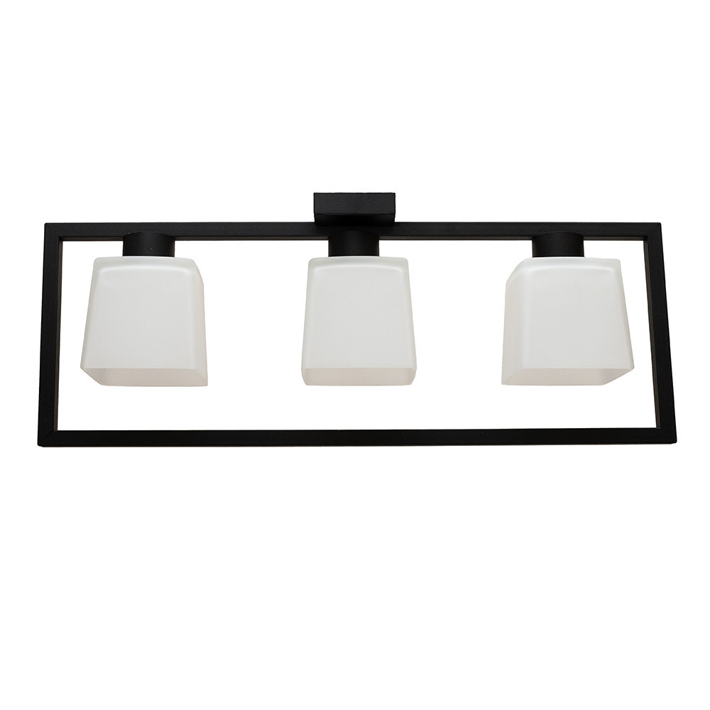 Люстра потолочная MSK Electric Boston на три плафона под лампу Е27 NL 400230-3 BK Одесса - изображение 3