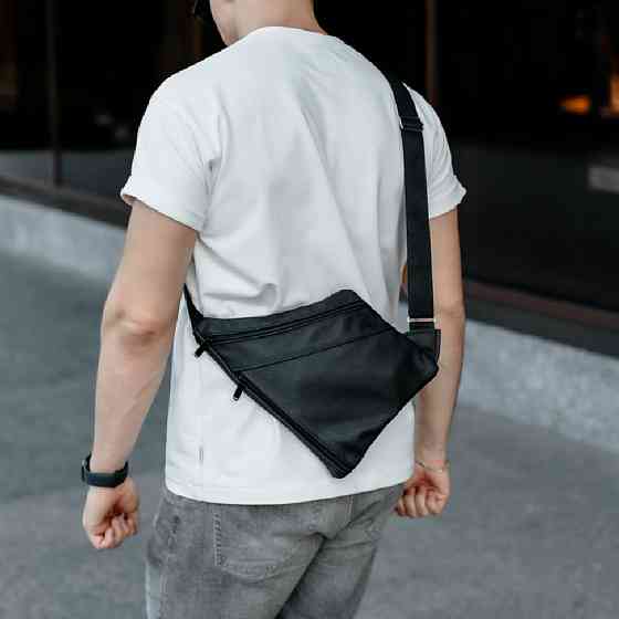 Мужская сумка через плечо вместительная, Кожаная сумка кросс-боди, Сумка-кроссбоди молодежная IJ-15 Львов