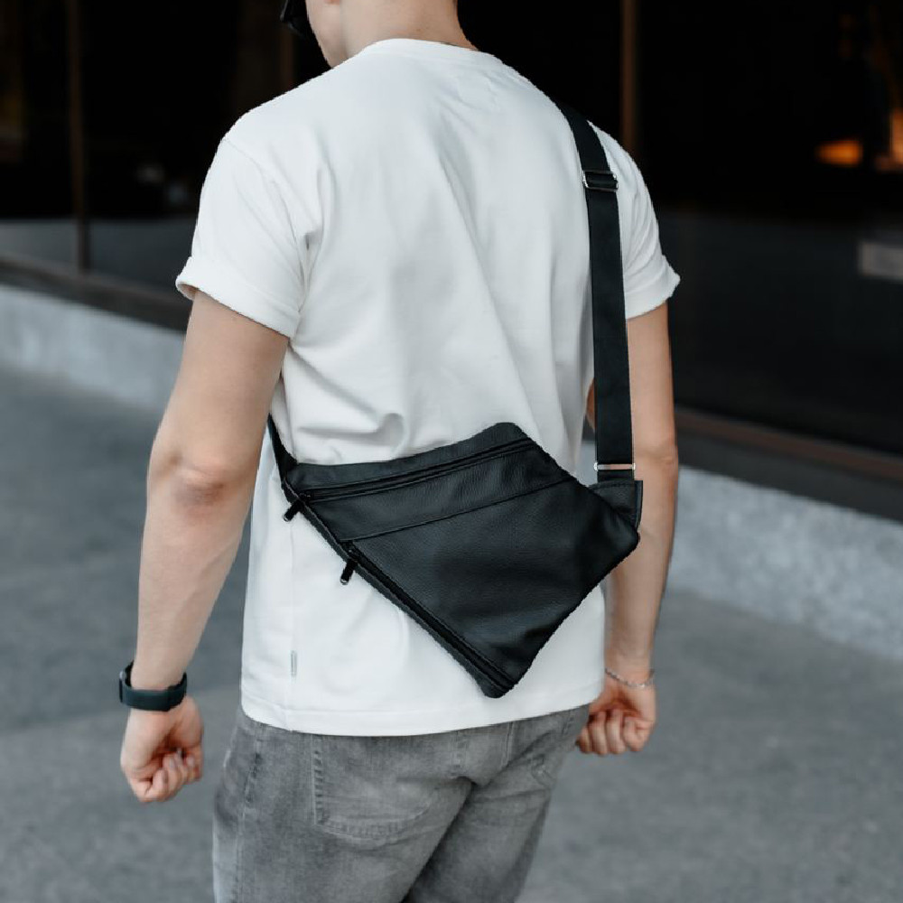 Мужская сумка через плечо вместительная, Кожаная сумка кросс-боди, Сумка-кроссбоди молодежная IJ-15 Львов - изображение 3