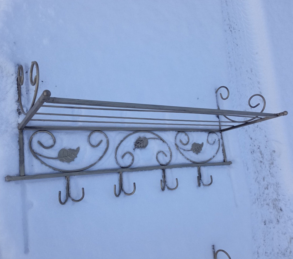 Вішалка кована настінна середня M-081 для одягу Київ - фото 1