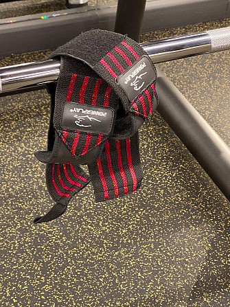 Кистьові бинти PowerPlay 3081 Gym WristT Wraps Чорно-Червоні Каменское - изображение 8