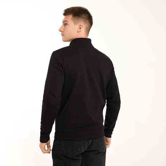 Демісезонна кофта на змійці чорна чоловіча джемпер на блискавці весна осінь без капюшона з коміром бавовна Pobedov Amber XL Одеса