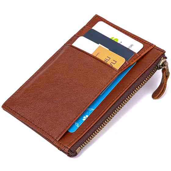 Візитниця зі шкіри Коричневий (Vintage) Київ