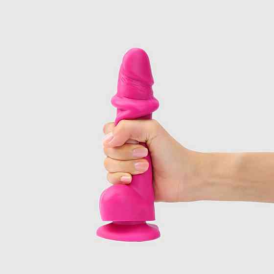 Реалістичний фалоімітатор Strap-On-Me Sliding Skin Realistic Dildo Fuchsia L, ефект рухливої шкіри Sex Aura Київ