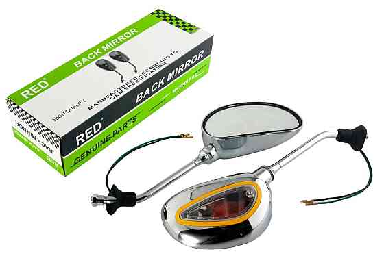 Дзеркала мото (овальні) (хром, 10 mm з поворотами) мотоцикл МТ Дніпро, УРАЛ, К-750 Мукачево