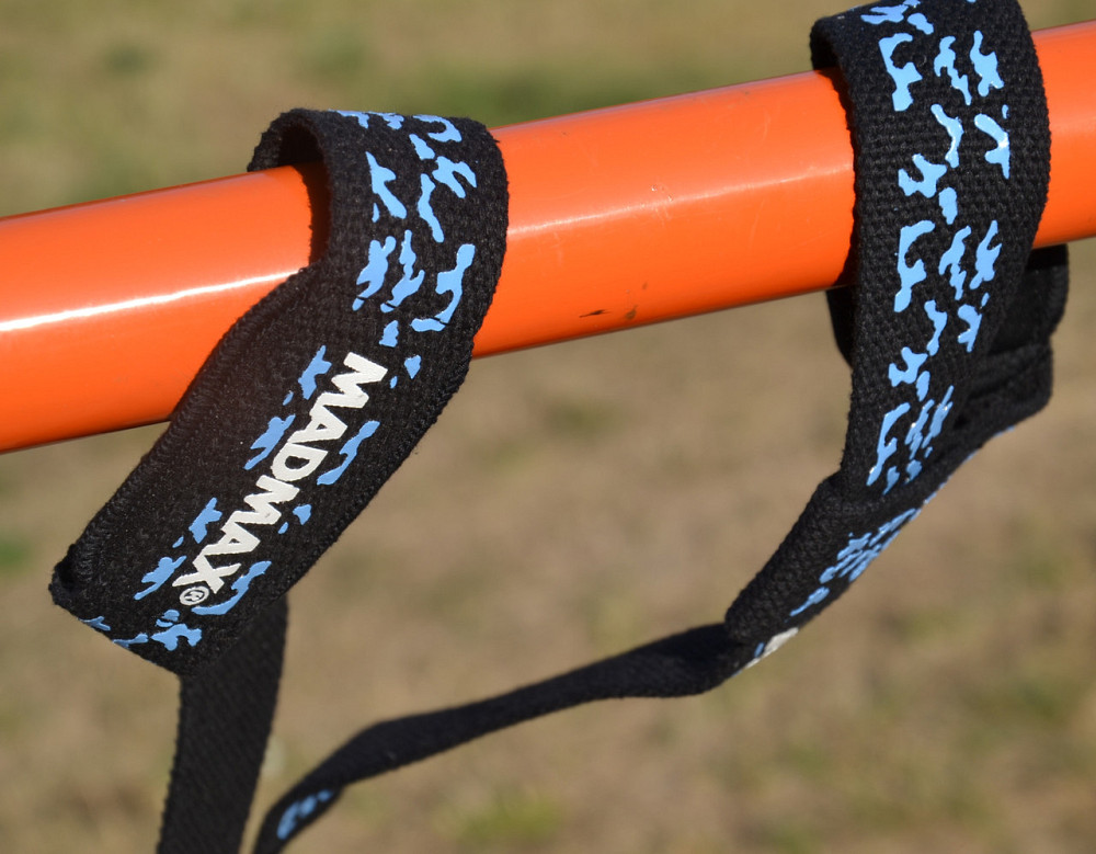 Лямки для тяги MadMax Camo Power Wrist Straps Camo/Light Blue Луцьк - фото 9