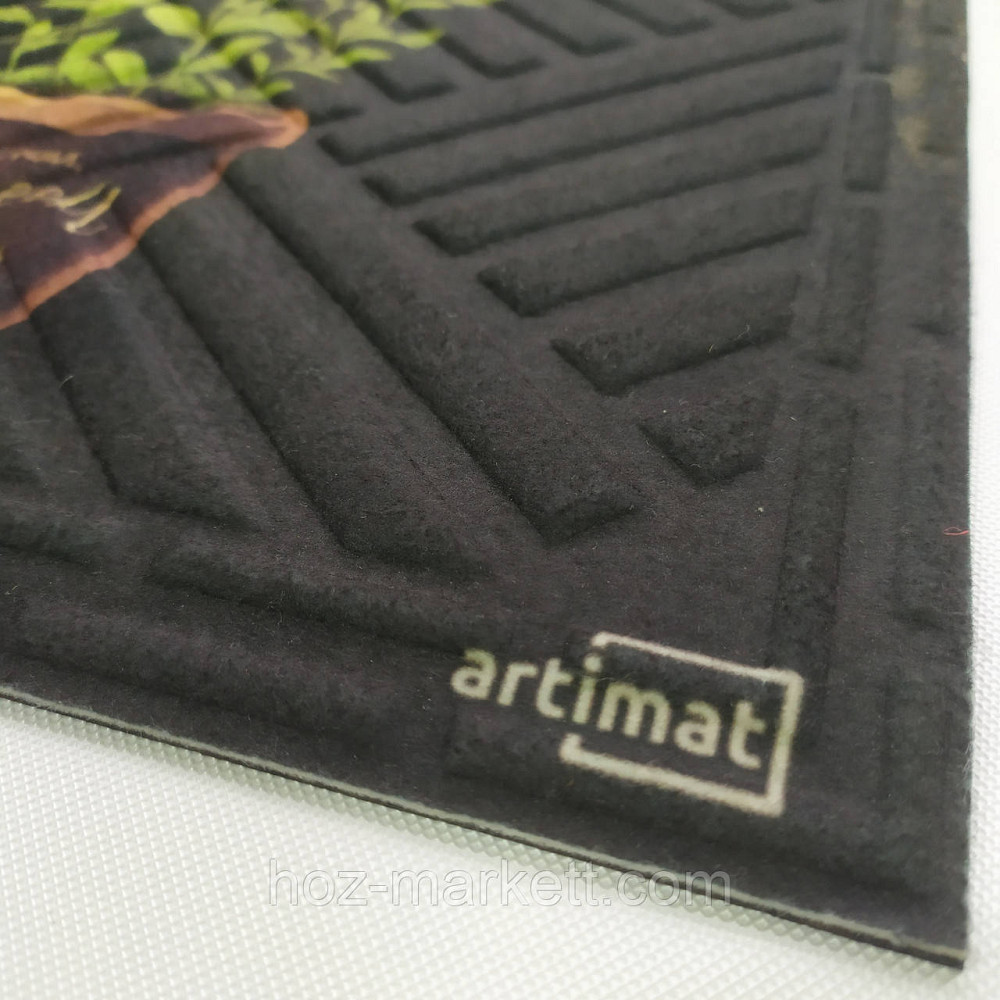 Килимок 60 х 40 см прогумований з ворсом у передпокій Велком темний Харків - фото 3