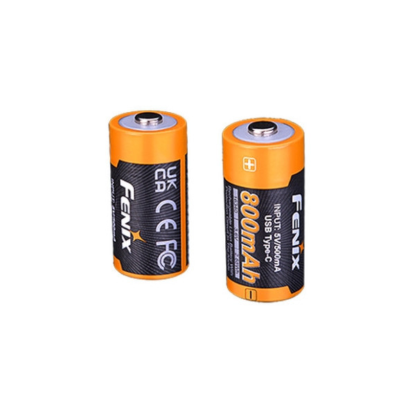 Акумулятор 16340 Fenix ​​800mAh Li-ion Type-C (Чорно-жовтий) Київ - фото 4